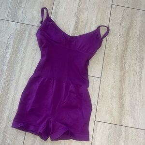 Purple athletic romper